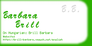 barbara brill business card